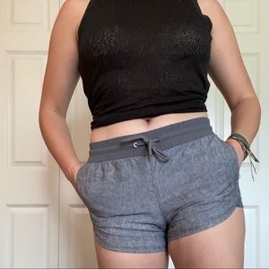 Grey athleta running/lounge shorts